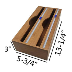 Bamboo Cling Film Cutter Box Kitchen Supplies - Nuprozone