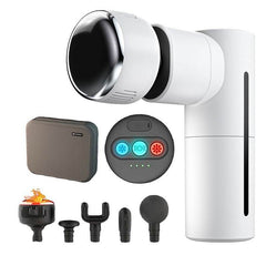 Nuproz Heat&Cool Massage Gun Deep Tissue Percussion Muscle Massager Mini Fitness Fascial Gun For Pain Relief Body And Neck - Nuprozone