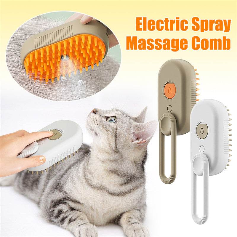 Cat Steam Brush Steamy Dog Brush 3 In 1 Electric Spray Cat Hair Brushes For Massage Pet Grooming Comb Hair Removal Combs Pet Products - Nuprozone