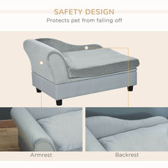 Luxury Dog Bed For Small Dogs, Hidden Storage, Soft Foam Couch, Modern Pet Furniture, Gray - Nuprozone