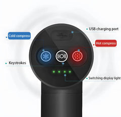 Nuproz Heat&Cool Massage Gun Deep Tissue Percussion Muscle Massager Mini Fitness Fascial Gun For Pain Relief Body And Neck - Nuprozone
