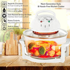12L Air Fryer Oil-free Electric Fryers Visible Household Automatic Oven Deep Fryer Multifunctional Cooker French Fries Pan 220V - Nuprozone