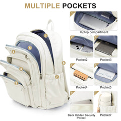 Cute Multipocket School Backpack for Girls Teenager and Boys - Nuprozone