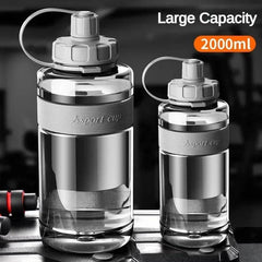 2 Liter Big Water Bottle with Straw 2L/1.5L/1L/0.6L Large Capacity School Gym Sports Drinking Bottles BPA Free Fitness - Nuprozone