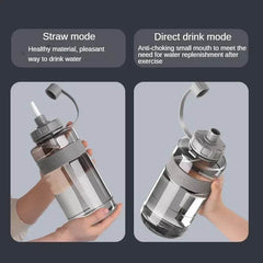 2 Liter Big Water Bottle with Straw 2L/1.5L/1L/0.6L Large Capacity School Gym Sports Drinking Bottles BPA Free Fitness - Nuprozone