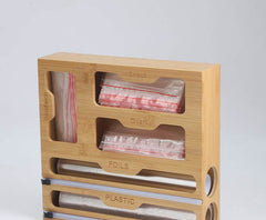 Bamboo Plastic Wrap Creative Kitchen Food Freshness Protection Package Cutting Drawer Storage Box - Nuprozone