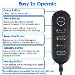 Shiatsu Foot Massager With Heat Foot Calf Thigh Arm Massager Machine With 3 Modes 3 Intensity Levels Gifts For Mom Dad Lover - Nuprozone