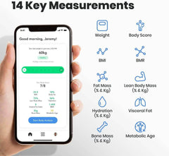 Smart Body Scale Minimi - Scale for Body Weight Connected - Nuprozone