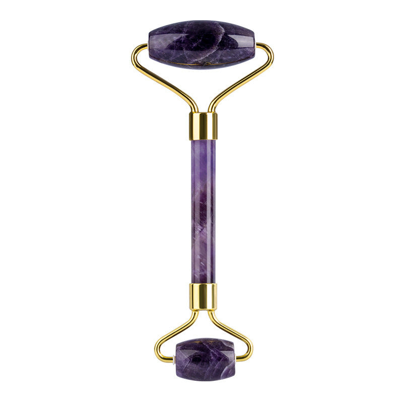 Rouleau d'améthyste Rouleau d'améthyste simple et double tête Masseur de jade de beauté