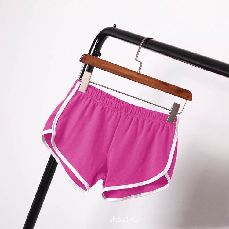 Solid Color Breathable Workout Shorts Women's Candy Color Hot Pants Shorts - Nuprozone