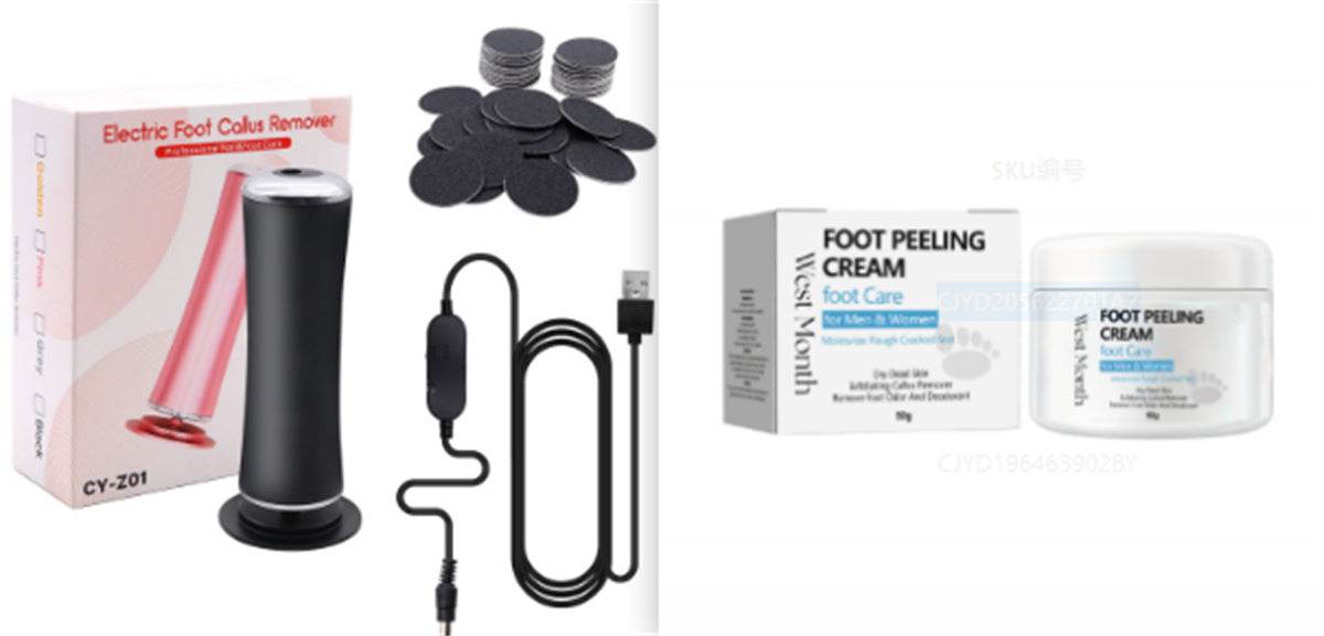 Electric Foot Callus Remover Foot Care File Heels Dead Skin Pedicure Tool Electronic Foot Grinder And Replacement Sandpaper - Nuprozone