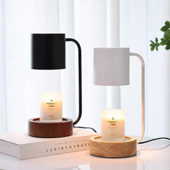 Lampe d'aromathérapie pour chambre à coucher, lampe de table à bougie sans fumée
