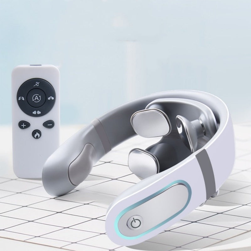 Masseur électrique intelligent multifonctionnel à infrarouge lointain avec 2 têtes, vibrant pour le cou et la santé