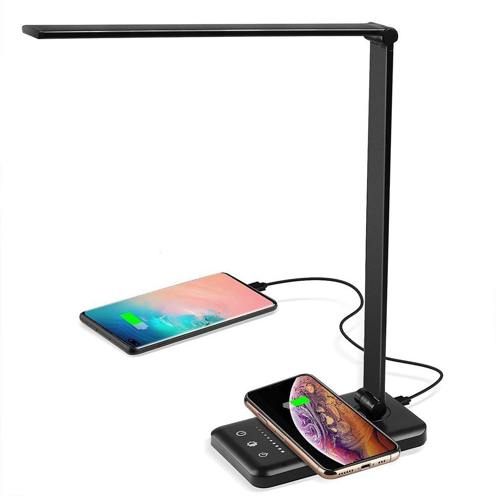 LED Folding Table Lamp 25 Gears Dimming Color Palette Wireless Fast Charge Touch