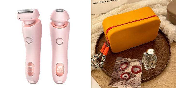 2 In 1 Hair Removal Epilator USB Rechargeable Trimmer Women Body Razor Face Leg Armpit Bikini Hand Pubic Shaver Hair Remover - Nuprozone