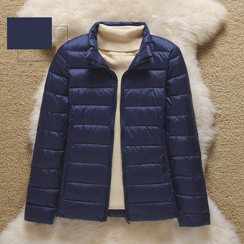 Thin Autumn And Winter Collar Large Size Light Down Jacket Light Fashion Short Coat