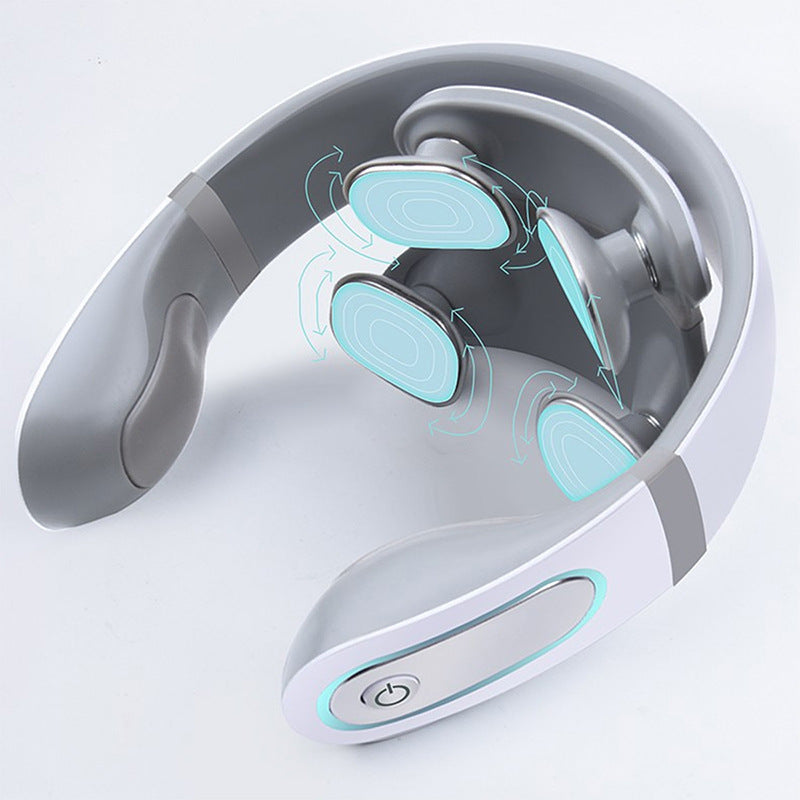 Masseur électrique intelligent multifonctionnel à infrarouge lointain avec 2 têtes, vibrant pour le cou et la santé