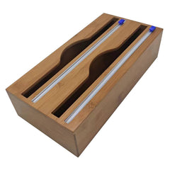 Bamboo Cling Film Cutter Box Kitchen Supplies