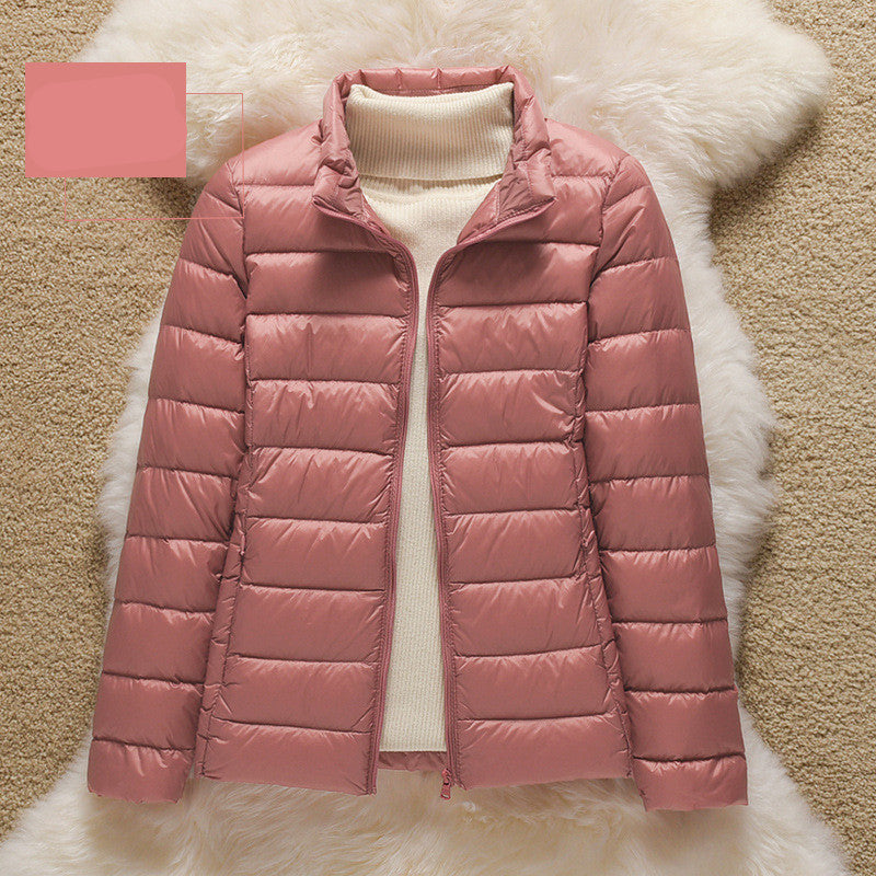 Thin Autumn And Winter Collar Large Size Light Down Jacket Light Fashion Short Coat