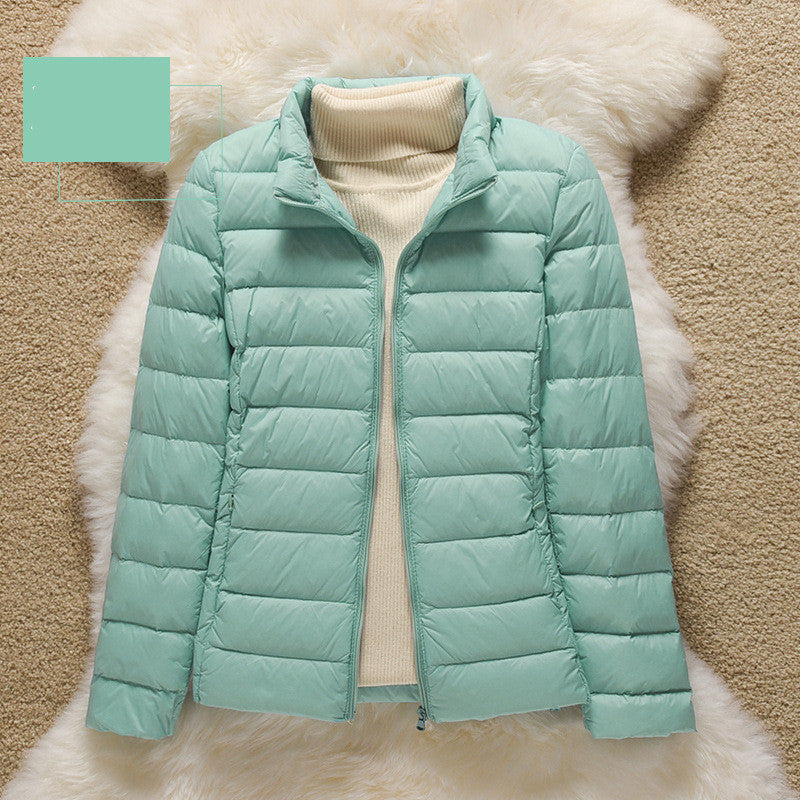 Thin Autumn And Winter Collar Large Size Light Down Jacket Light Fashion Short Coat