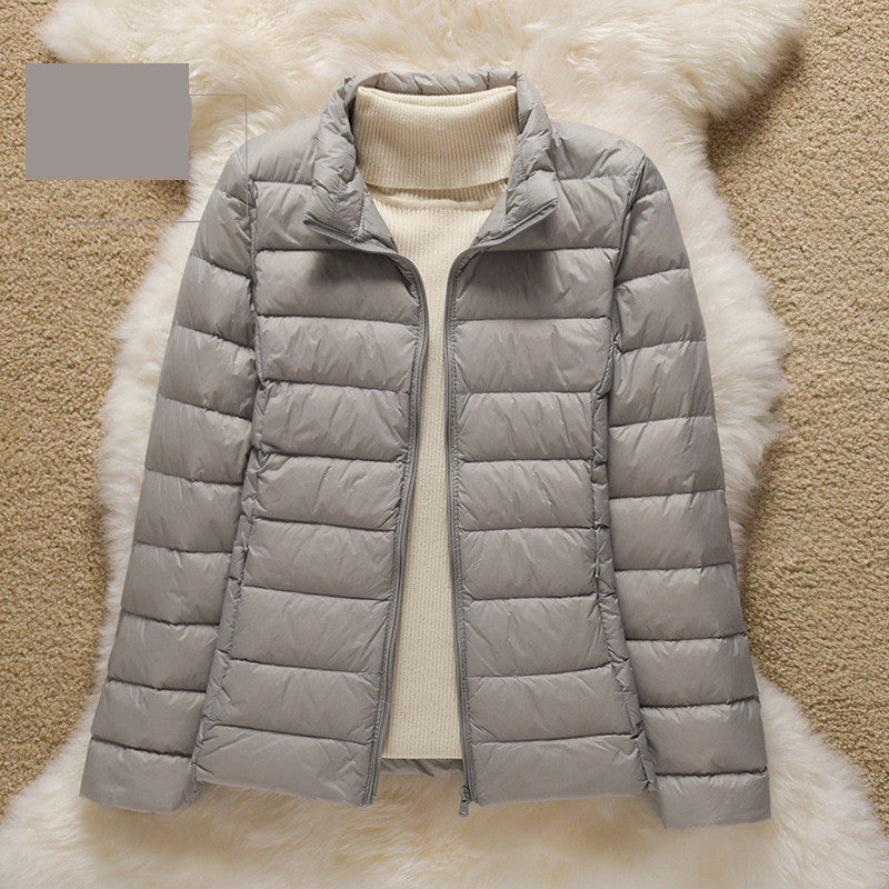 Thin Autumn And Winter Collar Large Size Light Down Jacket Light Fashion Short Coat