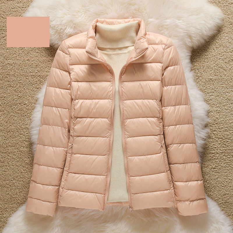 Thin Autumn And Winter Collar Large Size Light Down Jacket Light Fashion Short Coat