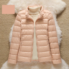 Thin Autumn And Winter Collar Large Size Light Down Jacket Light Fashion Short Coat