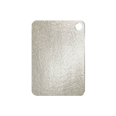 Compact titanium cutting board with a textured metallic surface, designed for durability and rust-free performance.