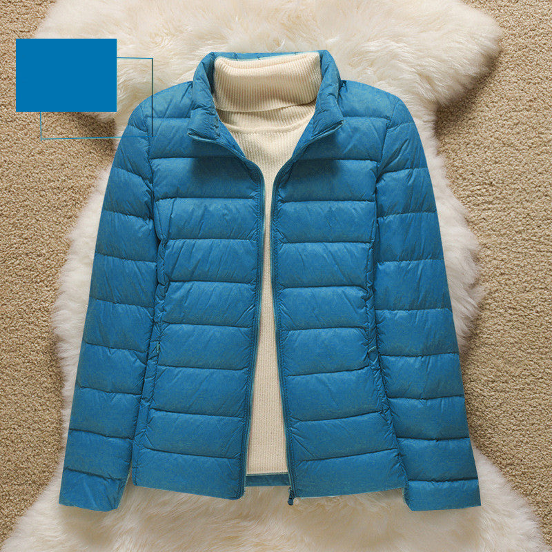 Thin Autumn And Winter Collar Large Size Light Down Jacket Light Fashion Short Coat