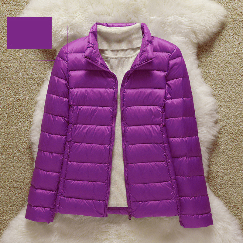 Thin Autumn And Winter Collar Large Size Light Down Jacket Light Fashion Short Coat
