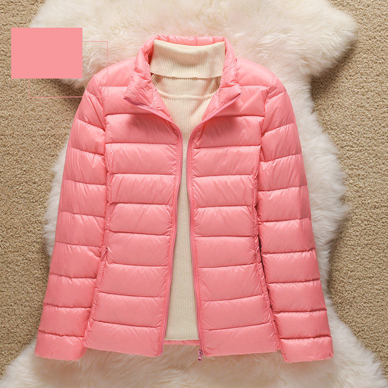 Thin Autumn And Winter Collar Large Size Light Down Jacket Light Fashion Short Coat