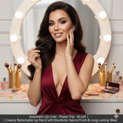 Automatic Lip Liner – Power Trip – ALL04 | Creamy Retractable Lip Pencil with Shea Butter, Natural Finish & Long-Lasting Wear
