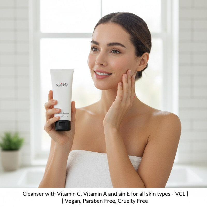 Cleanser with Vitamin C, Vitamin A and Vitamin E for all skin types - VCL | Vegan, Paraben Free, Cruelty Free