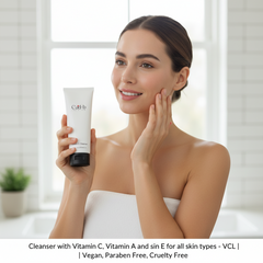 Cleanser with Vitamin C, Vitamin A and Vitamin E for all skin types - VCL | Vegan, Paraben Free, Cruelty Free
