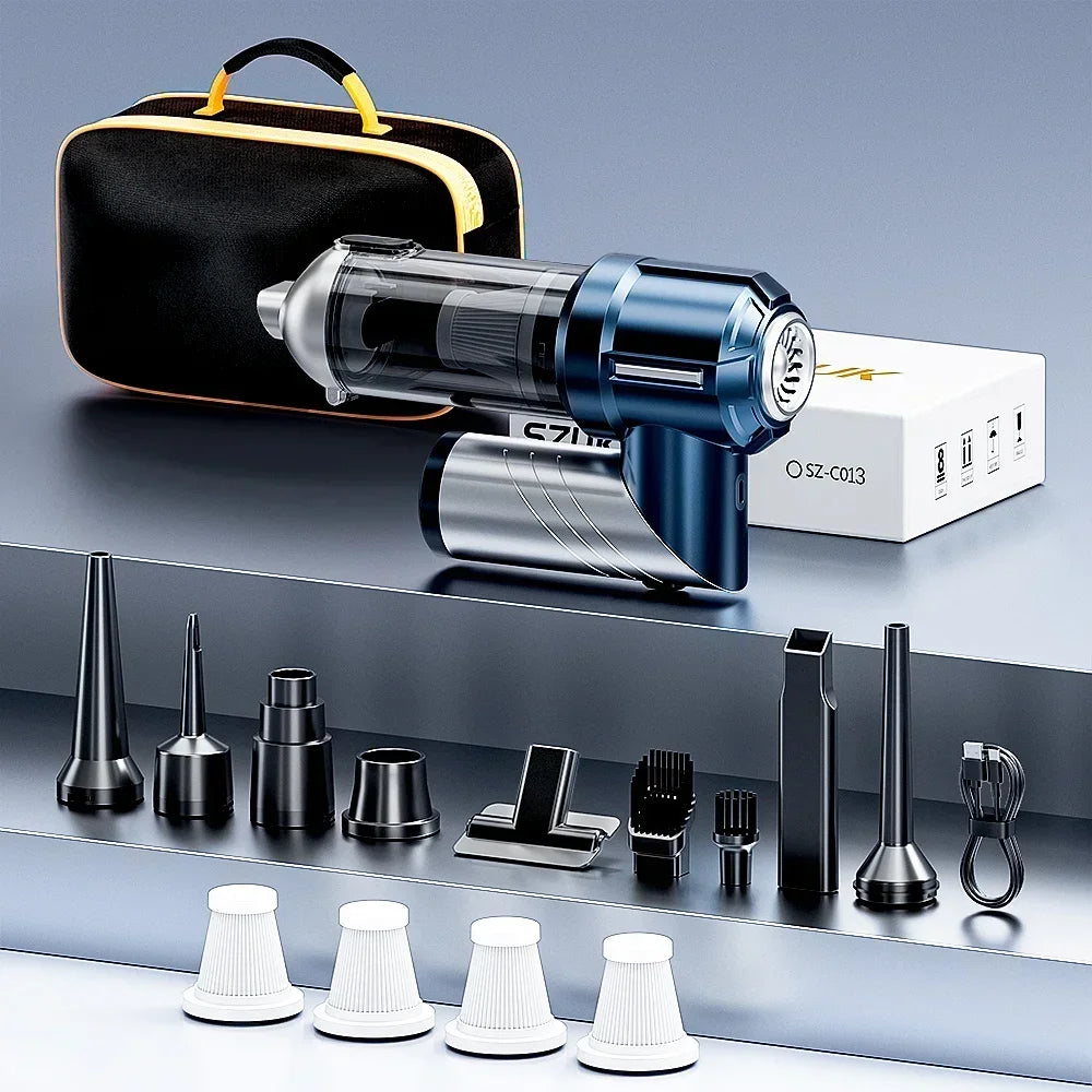 Car Vacuum Cleaner Portable Handheld Mini Vacuum Cleaner Cordless Strong Suction Car Cleaner Car Vacuum Home Appliance