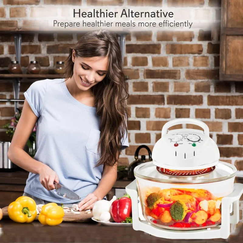 12L Air Fryer Oil-free Electric Fryers Visible Household Automatic Oven Deep Fryer Multifunctional Cooker French Fries Pan 220V
