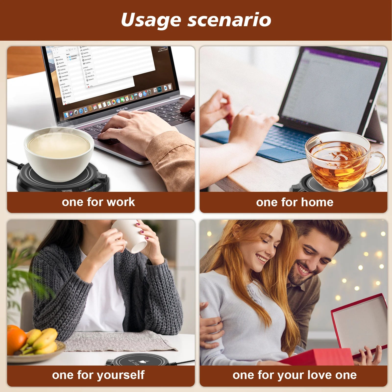 Coffee Mug Warmer Electric Cup Warmer Constant Temperature Coaster 3-Gear Cup Warmer Milk Tea Water Heating Pad Cup Heater US EU