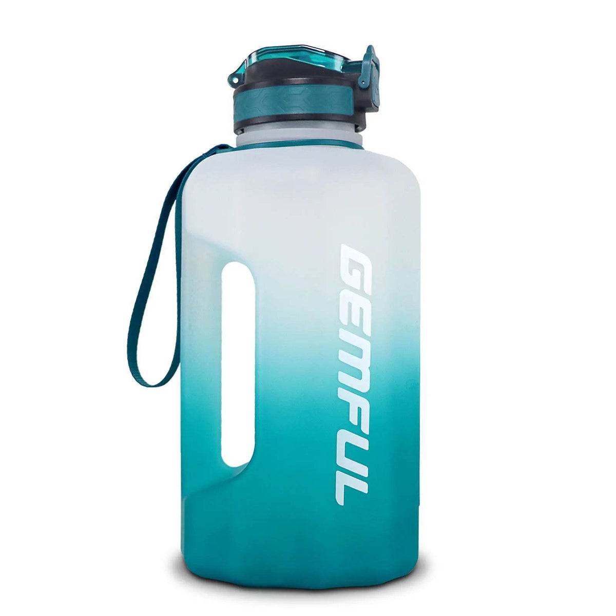 2.2 Liter Water Bottles with Straw Times to Drink Durable Sports Big Jug with Handle Leakproof BPA Free Reusable for Adults - Nuprozone
