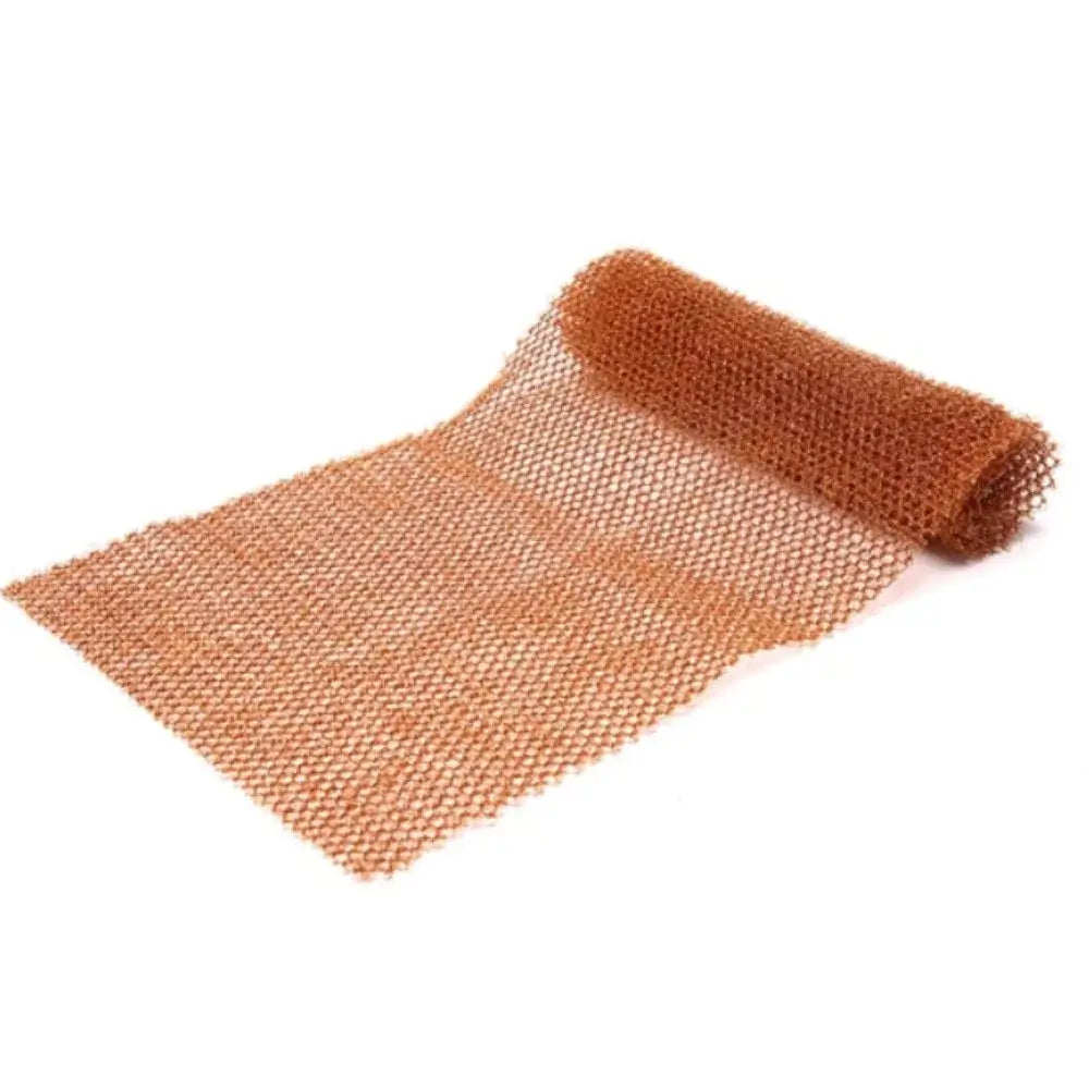Exfoliating mesh African net sponge roll in brown, designed for smooth skin and effective cleansing.