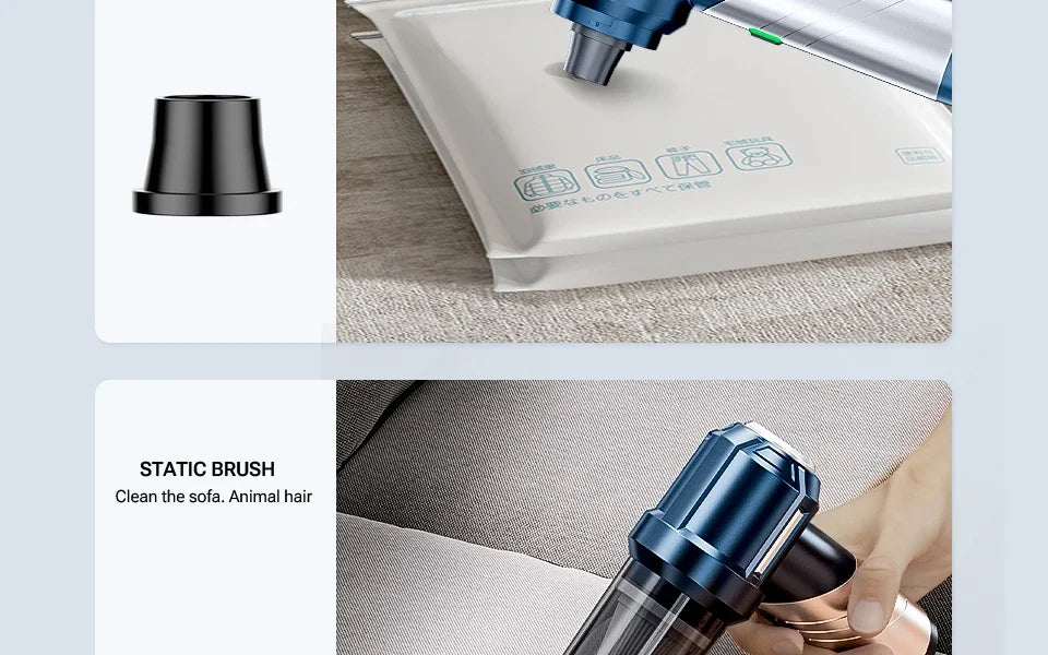 Car Vacuum Cleaner Portable Handheld Mini Vacuum Cleaner Cordless Strong Suction Car Cleaner Car Vacuum Home Appliance