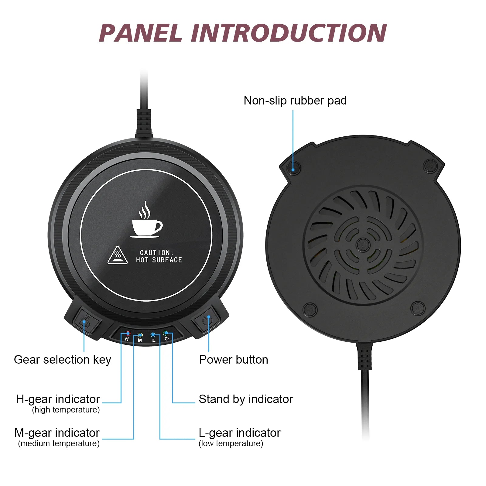 Coffee Mug Warmer Electric Cup Warmer Constant Temperature Coaster 3-Gear Cup Warmer Milk Tea Water Heating Pad Cup Heater US EU