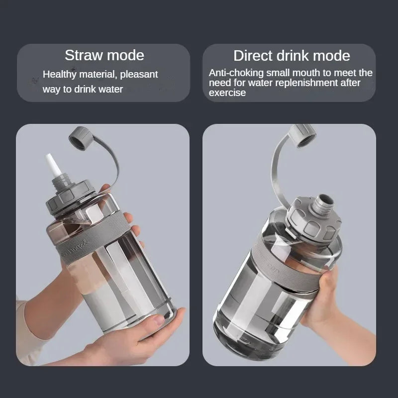 2 Liter Big Water Bottle with Straw 2L/1.5L/1L/0.6L Large Capacity School Gym Sports Drinking Bottles BPA Free Fitness