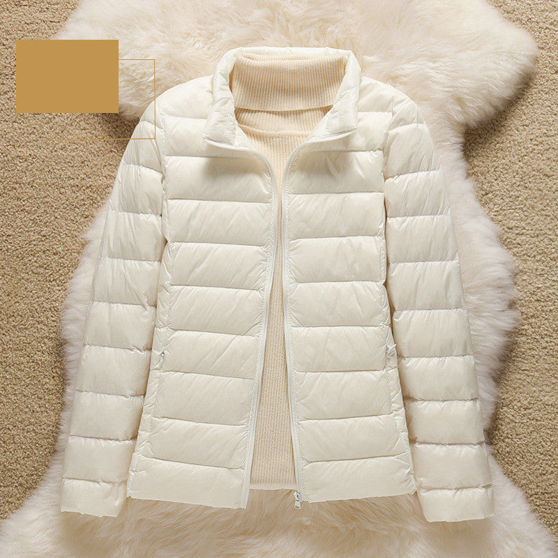 Thin Autumn And Winter Collar Large Size Light Down Jacket Light Fashion Short Coat