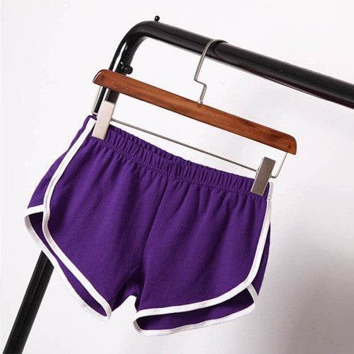 Solid Color Breathable Workout Shorts Women's Candy Color Hot Pants Shorts - Nuprozone