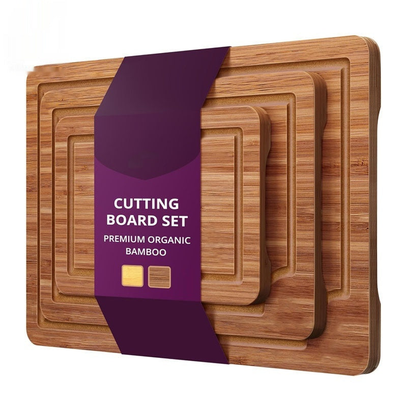 Bamboo Chopping Board Three-piece Set Of Kitchen Utensils Suit