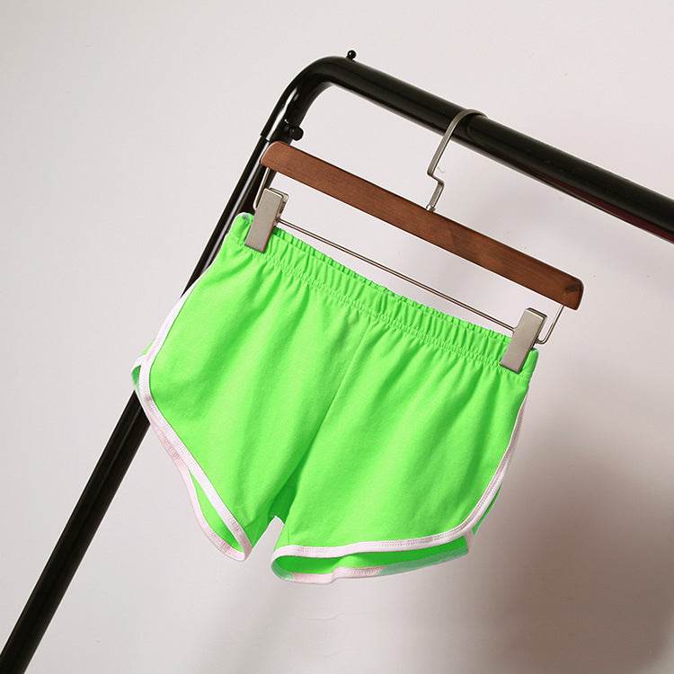 Solid Color Breathable Workout Shorts Women's Candy Color Hot Pants Shorts - Nuprozone