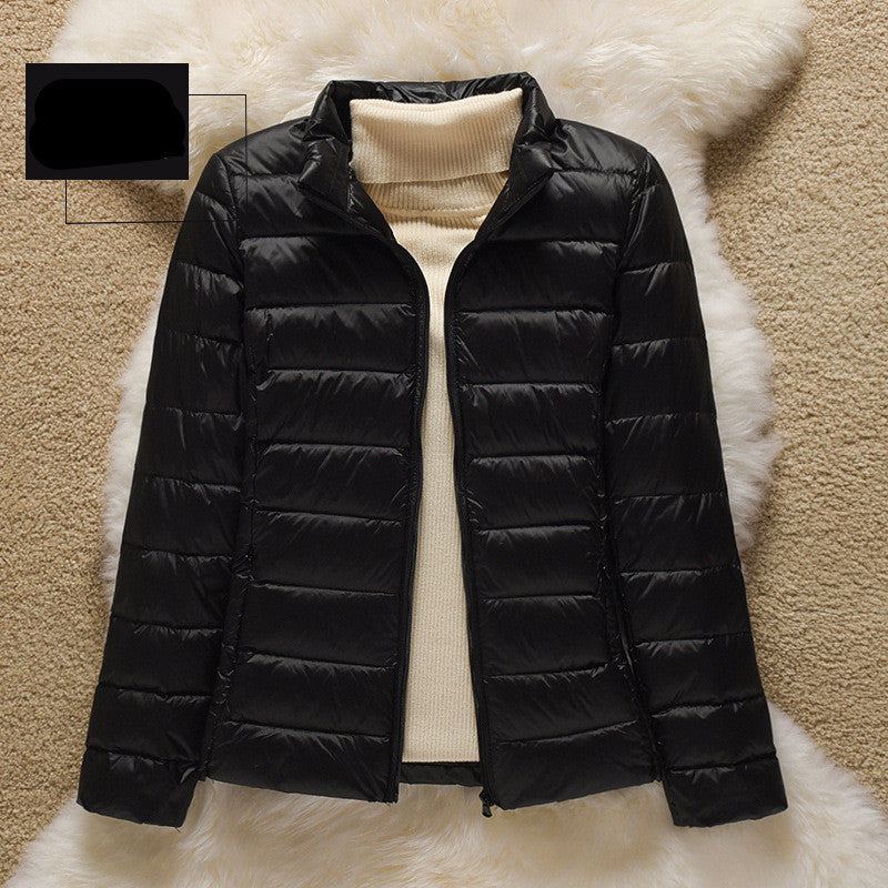 Thin Autumn And Winter Collar Large Size Light Down Jacket Light Fashion Short Coat