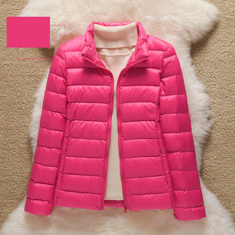 Thin Autumn And Winter Collar Large Size Light Down Jacket Light Fashion Short Coat