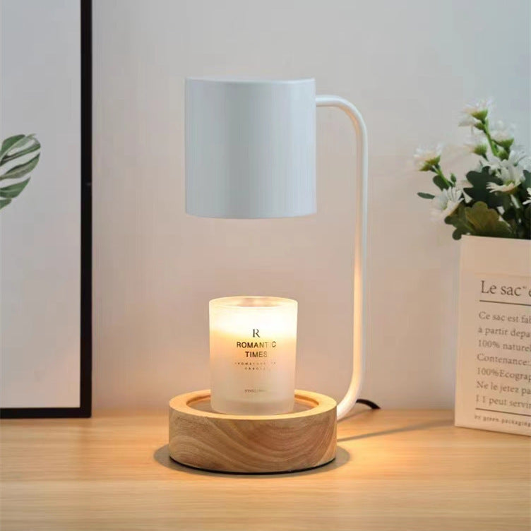 Lampe d'aromathérapie pour chambre à coucher, lampe de table à bougie sans fumée