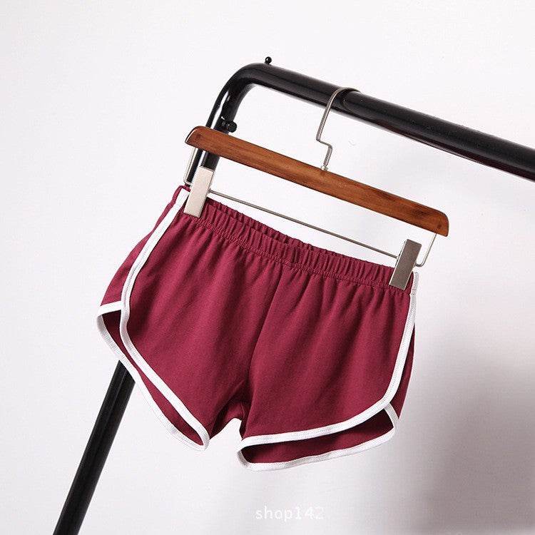 Solid Color Breathable Workout Shorts Women's Candy Color Hot Pants Shorts - Nuprozone